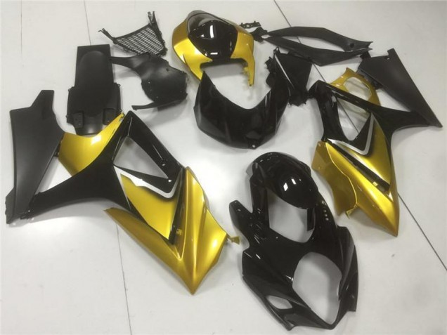Gold Schwarz GSXR 1000 K7 07-08 Verkleidung Gold Schwarz GSXR 1000 K7 07-08 Verkleidung