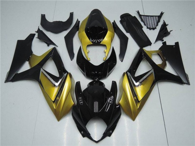 Gold Schwarz GSXR 1000 K7 07-08 Verkleidung Gold Schwarz GSXR 1000 K7 07-08 Verkleidung