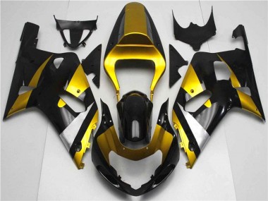 Gold Schwarz GSXR 600 / 750 K1 K2 K3 01-03 Verkleidungen