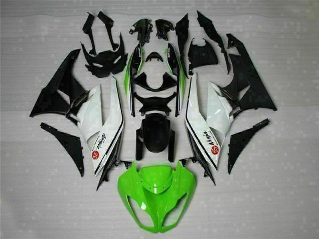 Grün Schwarz Weiß 25 ZX6R 09-12 Verkleidungen