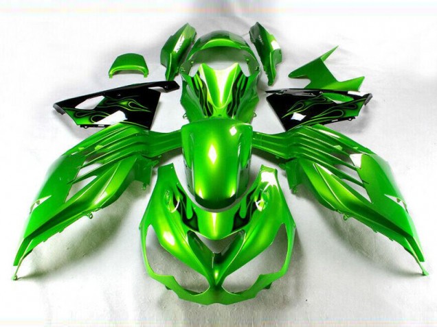 Grün Schwarz ZX14R ZZR 1400 12-21 Verkleidungen Grün Schwarz ZX14R ZZR 1400 12-21 Verkleidungen