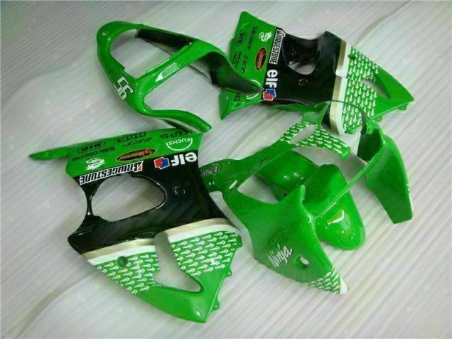 Grün Schwarz ZX6R 00-02 Verkleidung