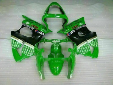Grün Schwarz ZX6R 00-02 Verkleidung
