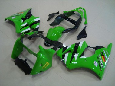 Grün Schwarz ZX6R 00-02 Verkleidungen Komplett Sets
