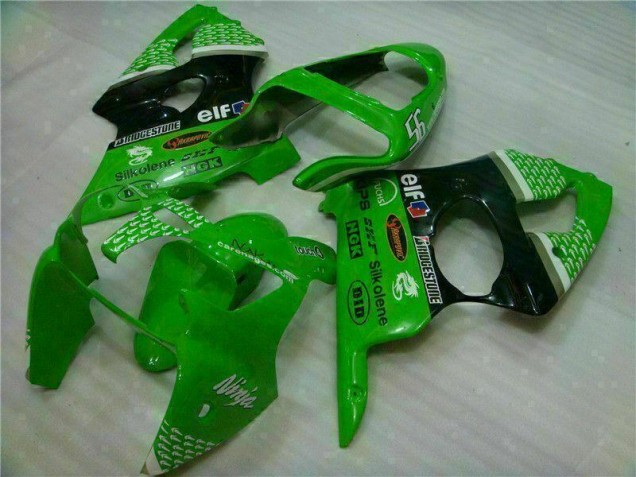Grün Schwarz ZX6R 00-02 Verkleidungen & Plastik