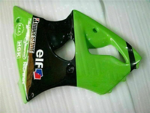 Grün Schwarz ZX6R 00-02 Vollverkleidung