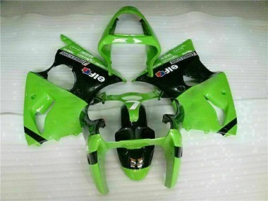 Grün Schwarz ZX6R 00-02 Vollverkleidung