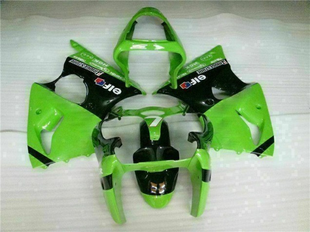 Grün Schwarz ZX6R 00-02 Vollverkleidung