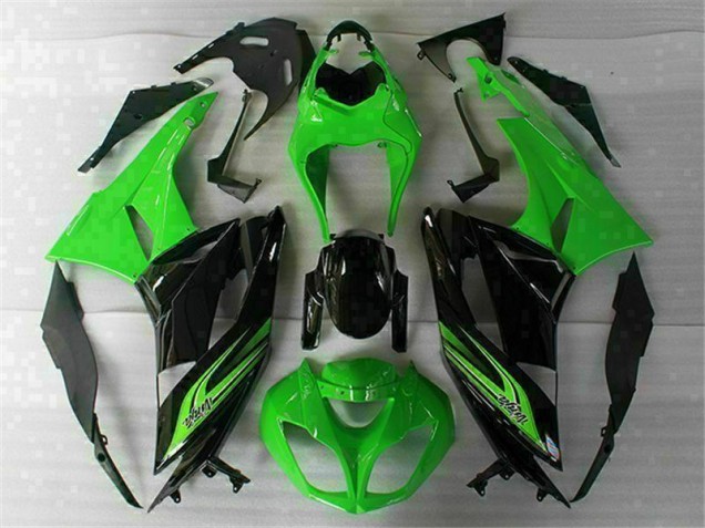 Grün Schwarz ZX6R 09-12 Verkleidung Grün Schwarz ZX6R 09-12 Verkleidung
