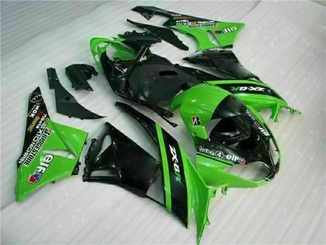 Grün Schwarz ZX6R 09-12 Verkleidungen Grün Schwarz ZX6R 09-12 Verkleidungen