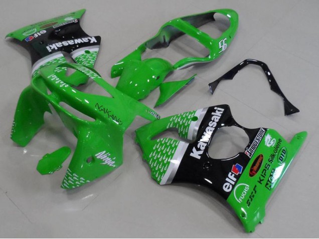 Grün Schwarz ZX6R 98-99 Verkleidungen