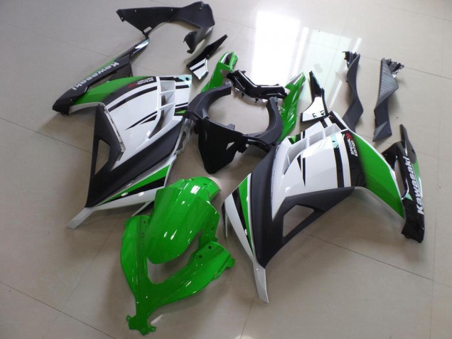 Grün Schwarz und Weiß ZX 300R 13-16 Verkleidungen Grün Schwarz und Weiß ZX 300R 13-16 Verkleidungen