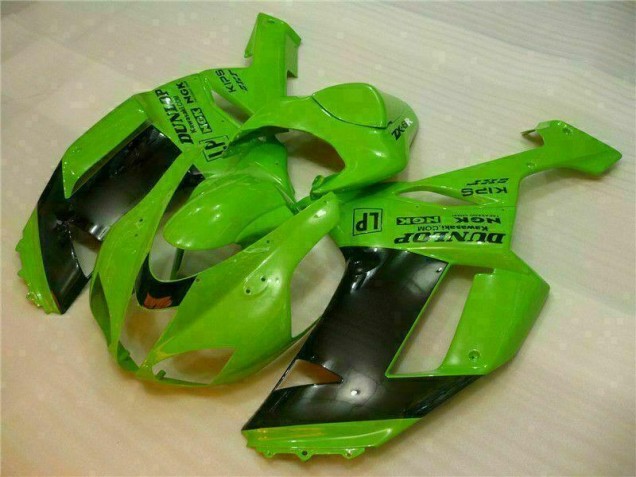 Grün Schwarzer Dunlop ZX6R 07-08 Verkleidungen Grün Schwarzer Dunlop ZX6R 07-08 Verkleidungen