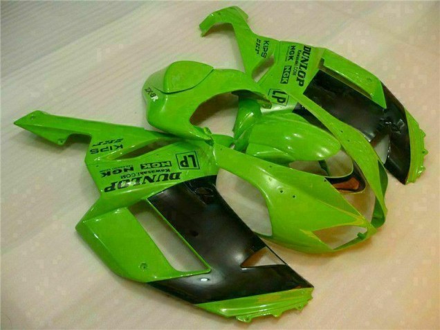 Grün Schwarzer Dunlop ZX6R 07-08 Verkleidungen Grün Schwarzer Dunlop ZX6R 07-08 Verkleidungen