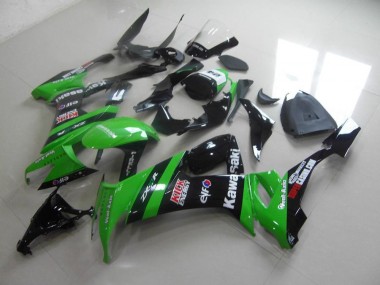 Grün Schwarzer Kick ZX10R 08-10 Verkleidungen