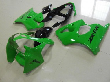 Grün Schwarzer Schwanz ZX6R 00-02 Verkleidungen