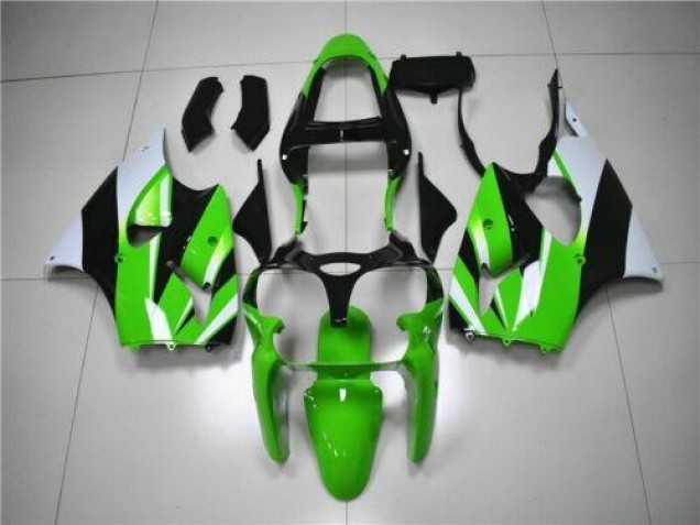 Grün Weiß Schwarz ZX6R 00-02 Verkleidungen