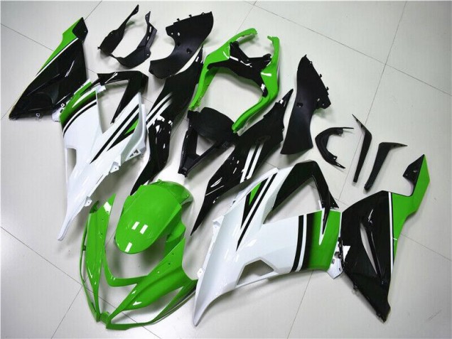 Grün Weiß Schwarz ZX6R 13-18 Verkleidungen