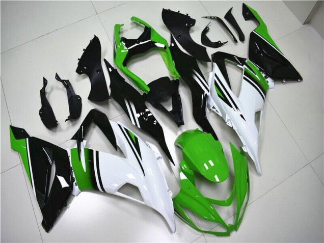 Grün Weiß Schwarz ZX6R 13-18 Verkleidungen