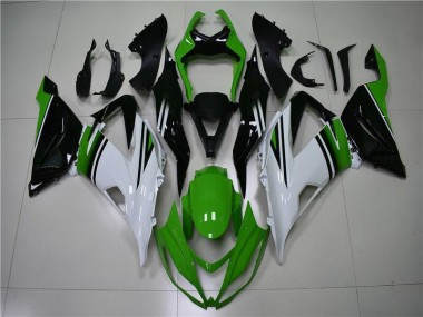 Grün Weiß Schwarz ZX6R 13-18 Verkleidungen