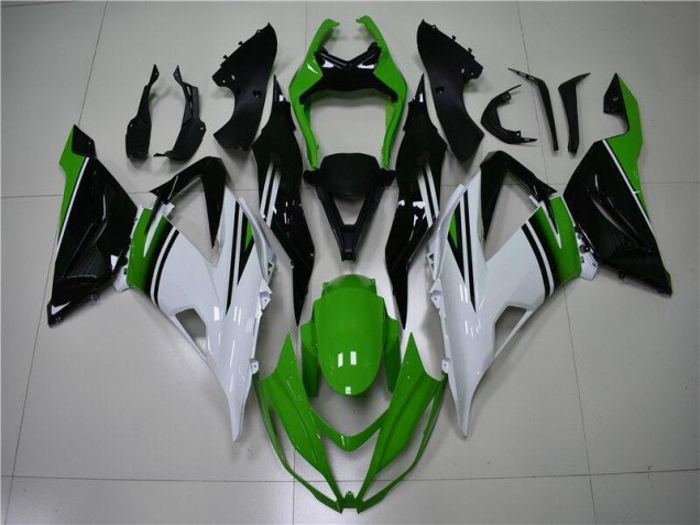 Grün Weiß Schwarz ZX6R 13-18 Verkleidungen