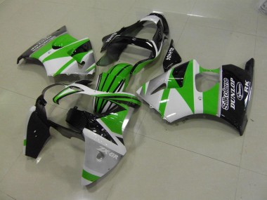 Grün Weiße Streifen ZX6R 00-02 Verkleidungen