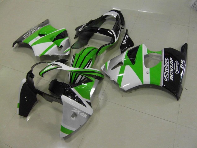 Grün Weiße Streifen ZX6R 00-02 Verkleidungen