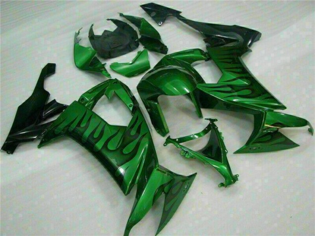 Grüne Flamme ZX10R 08-10 Verkleidungen Grüne Flamme ZX10R 08-10 Verkleidungen