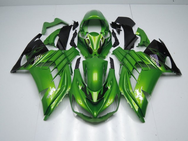 Grüne Flamme ZX14R ZZR 1400 12-21 Verkleidungen Grüne Flamme ZX14R ZZR 1400 12-21 Verkleidungen