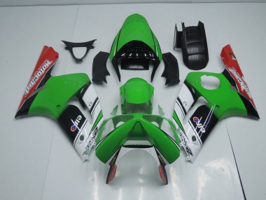 Grüne Motocard ZX6R 03-04 Verkleidungen