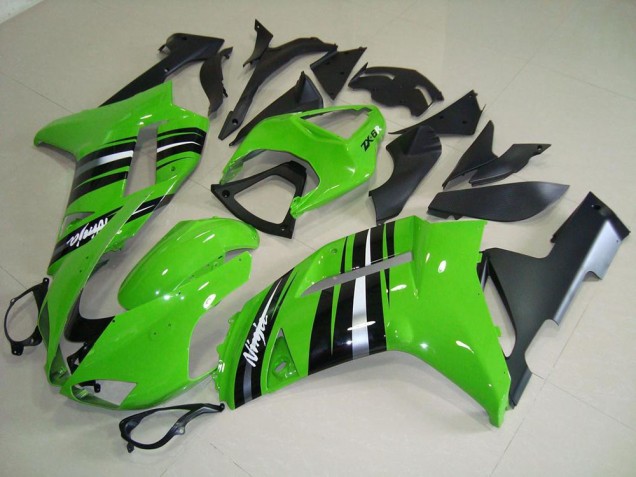 Grüne und silberne Streifen ZX6R 07-08 Verkleidungen Grüne und silberne Streifen ZX6R 07-08 Verkleidungen