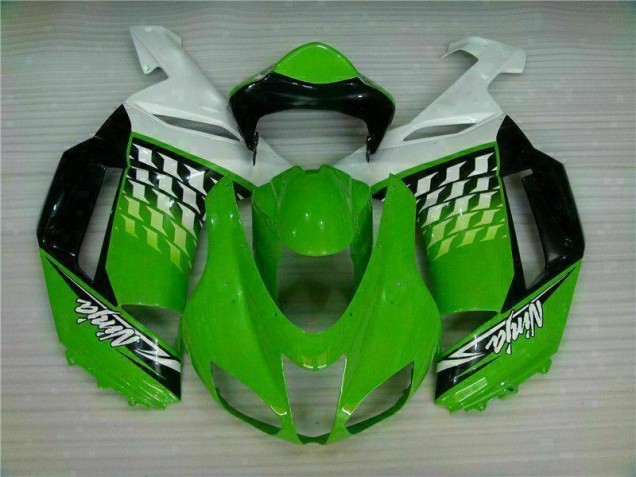 Grüner Weißer Ninja ZX6R 07-08 Verkleidungen Grüner Weißer Ninja ZX6R 07-08 Verkleidungen