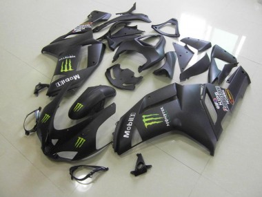 Matt Schwarz Monster ZX6R 07-08 Verkleidungen