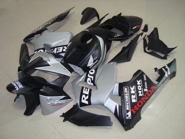 Matt Schwarz Silber Repsol CBR 600 RR 05-06 Verkleidungen