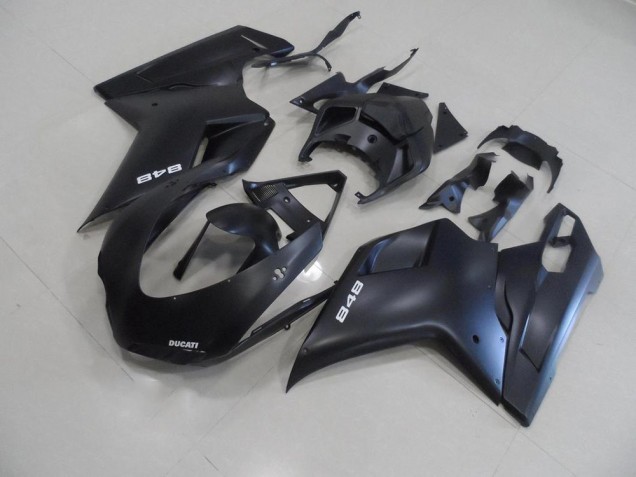 Matt Schwarz mit Weißer 848 Ducati 848 1098 1198 07-14 Verkleidungen Matt Schwarz mit Weißer 848 Ducati 848 1098 1198 07-14 Verkleidungen