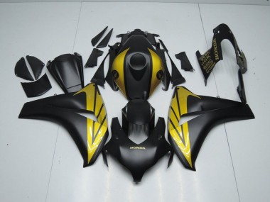 Matt Schwarz und Gold CBR 1000 RR 08-11 Verkleidungen