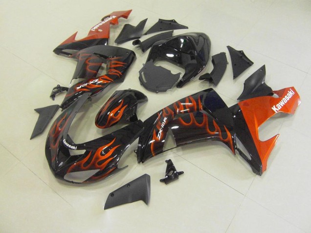 Orange Flamme ZX10R 06-07 Verkleidungen