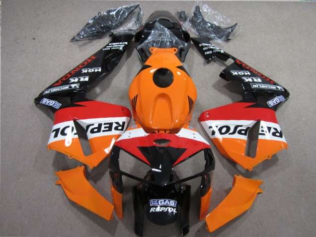 Orange Rot Schwarz Repsol CBR 600 RR 05-06 Verkleidungen