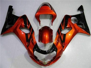Orange Schwarz GSXR 1000 K1 00-02 Verkleidungen