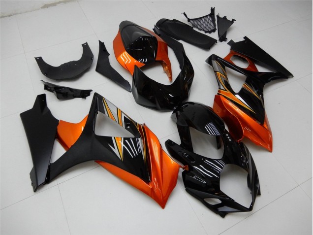 Orange Schwarz GSXR 1000 K7 07-08 Verkleidungen Orange Schwarz GSXR 1000 K7 07-08 Verkleidungen