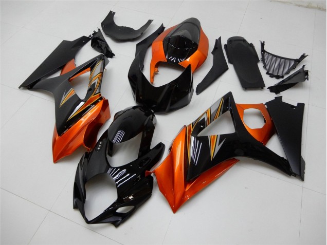 Orange Schwarz GSXR 1000 K7 07-08 Verkleidungen Orange Schwarz GSXR 1000 K7 07-08 Verkleidungen
