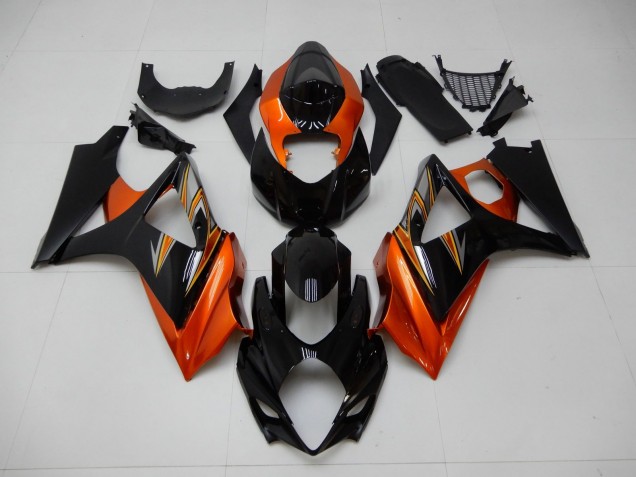 Orange Schwarz GSXR 1000 K7 07-08 Verkleidungen Orange Schwarz GSXR 1000 K7 07-08 Verkleidungen