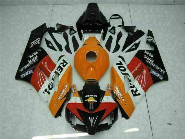 Orange Schwarz Repsol CBR 1000 RR 04-05 Verkleidung Orange Schwarz Repsol CBR 1000 RR 04-05 Verkleidung