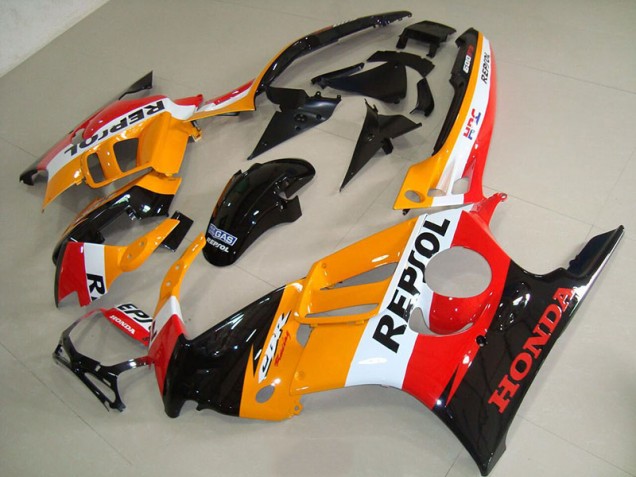 Orange Schwarz Repsol CBR 600 F3 95-98 Verkleidungen Orange Schwarz Repsol CBR 600 F3 95-98 Verkleidungen