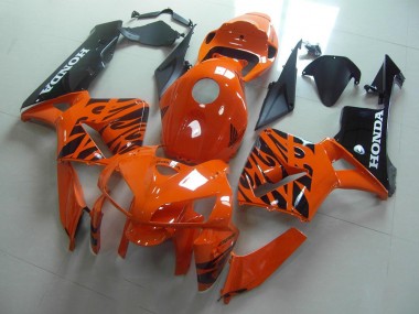 Orange Schwarze Flamme CBR 600 RR 05-06 Verkleidungen