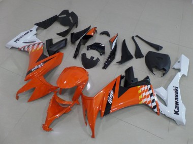 Orange und Weiß ZX10R 08-10 Verkleidungen