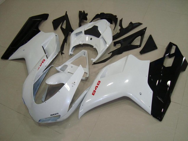Perl Weiß Schwarz Ducati 848 1098 1198 07-14 Verkleidungen Perl Weiß Schwarz Ducati 848 1098 1198 07-14 Verkleidungen