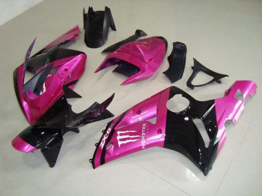 Rosa Schwarz Monster ZX6R 03-04 Verkleidungen