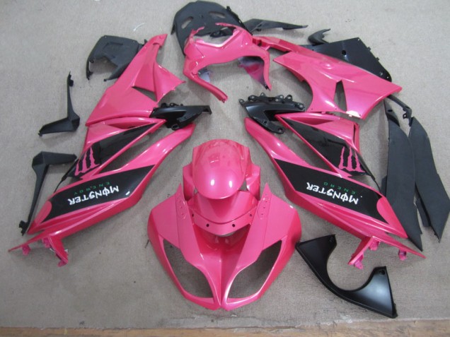 Rosa Schwarz Monster ZX6R 09-12 Verkleidungen Rosa Schwarz Monster ZX6R 09-12 Verkleidungen