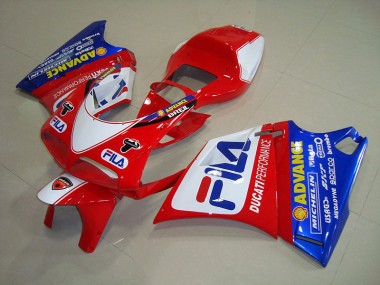 Rot Blau Fila Ducati 748 93-05 Verkleidungen